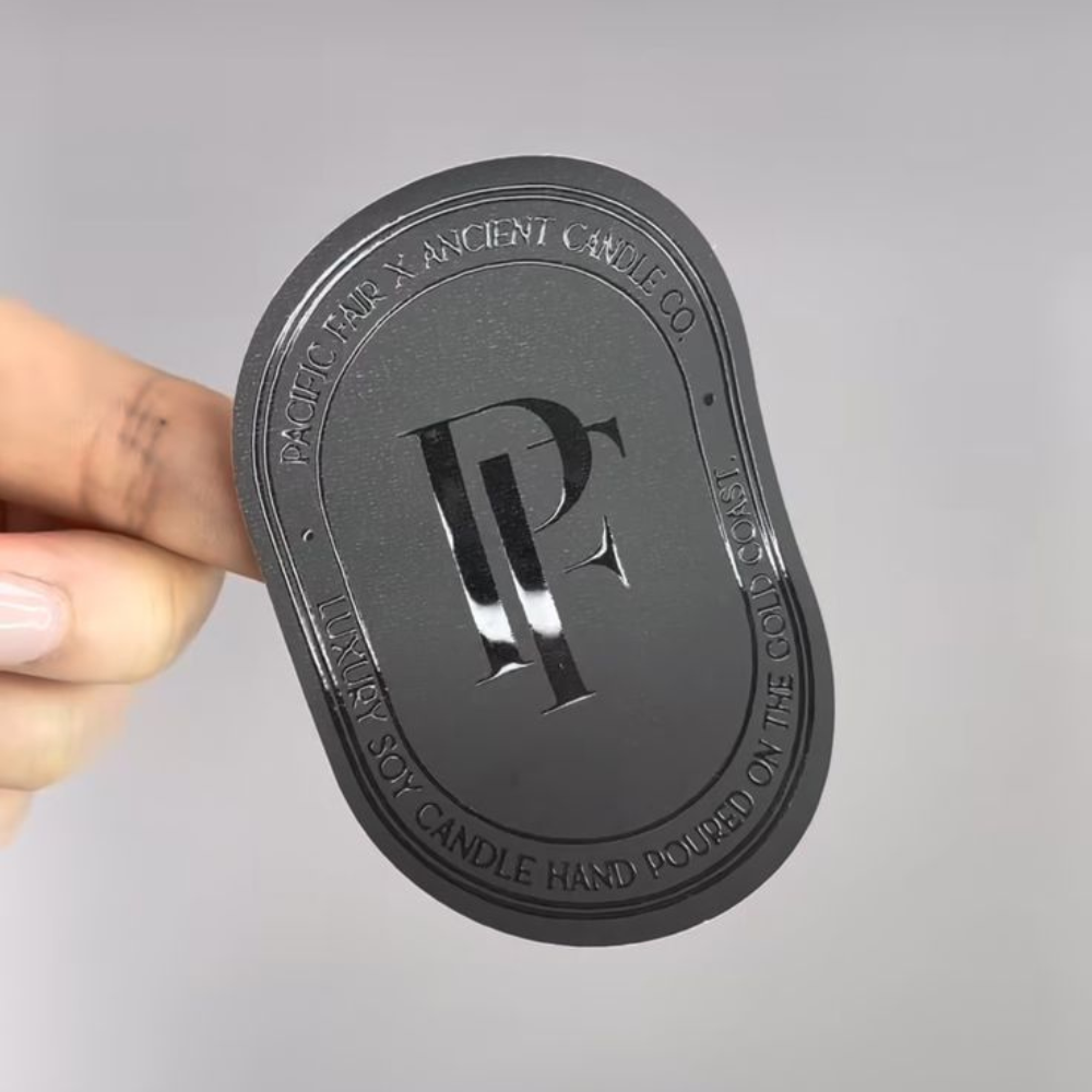 High-quality Spot UV stickers for business branding and promotions.