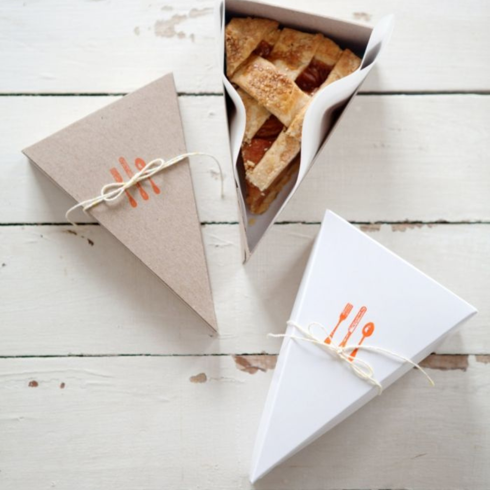 Biodegradable takeout cake box for weddings, parties, and pastry shops