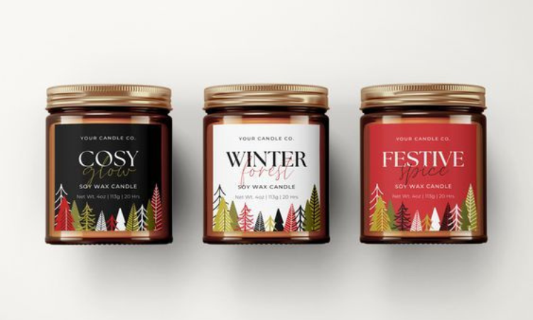 Custom candle jar labels – waterproof, heat-resistant, and durable branding