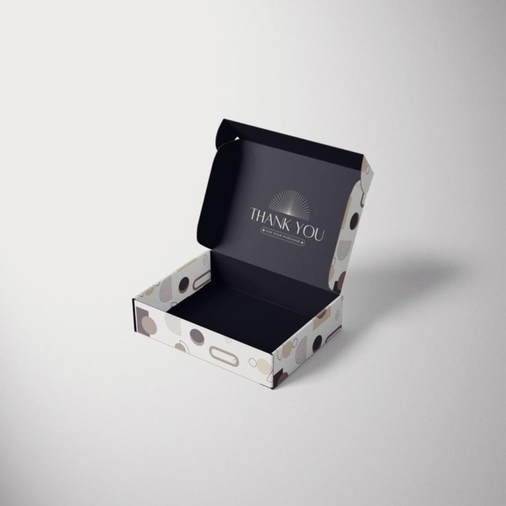 Durable Roll End Tuck Box designed for secure packaging of electronics, cosmetics, and bakery items.