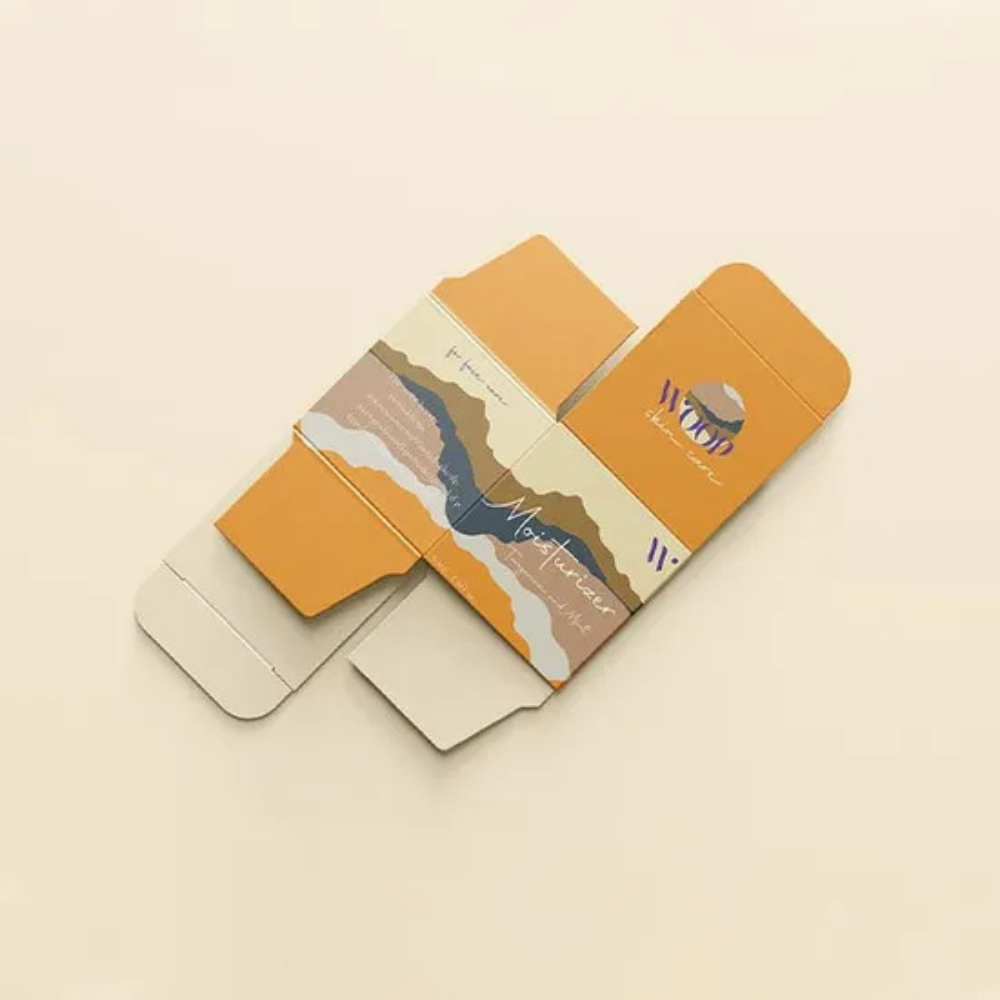 Stylish custom tuck boxes with a functional and eye-catching design."